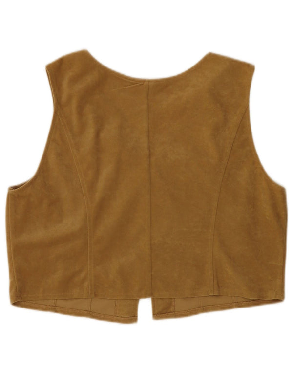 WOODPECKER vestă de velur pentru femei UK 16 mare, bej, poliester