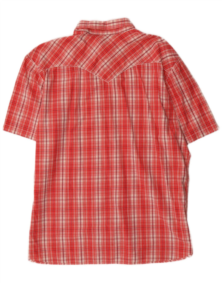 Cămașă cu mânecă scurtă Levi's Denizen pentru bărbați 2XL, bumbac roșu cu carouri
