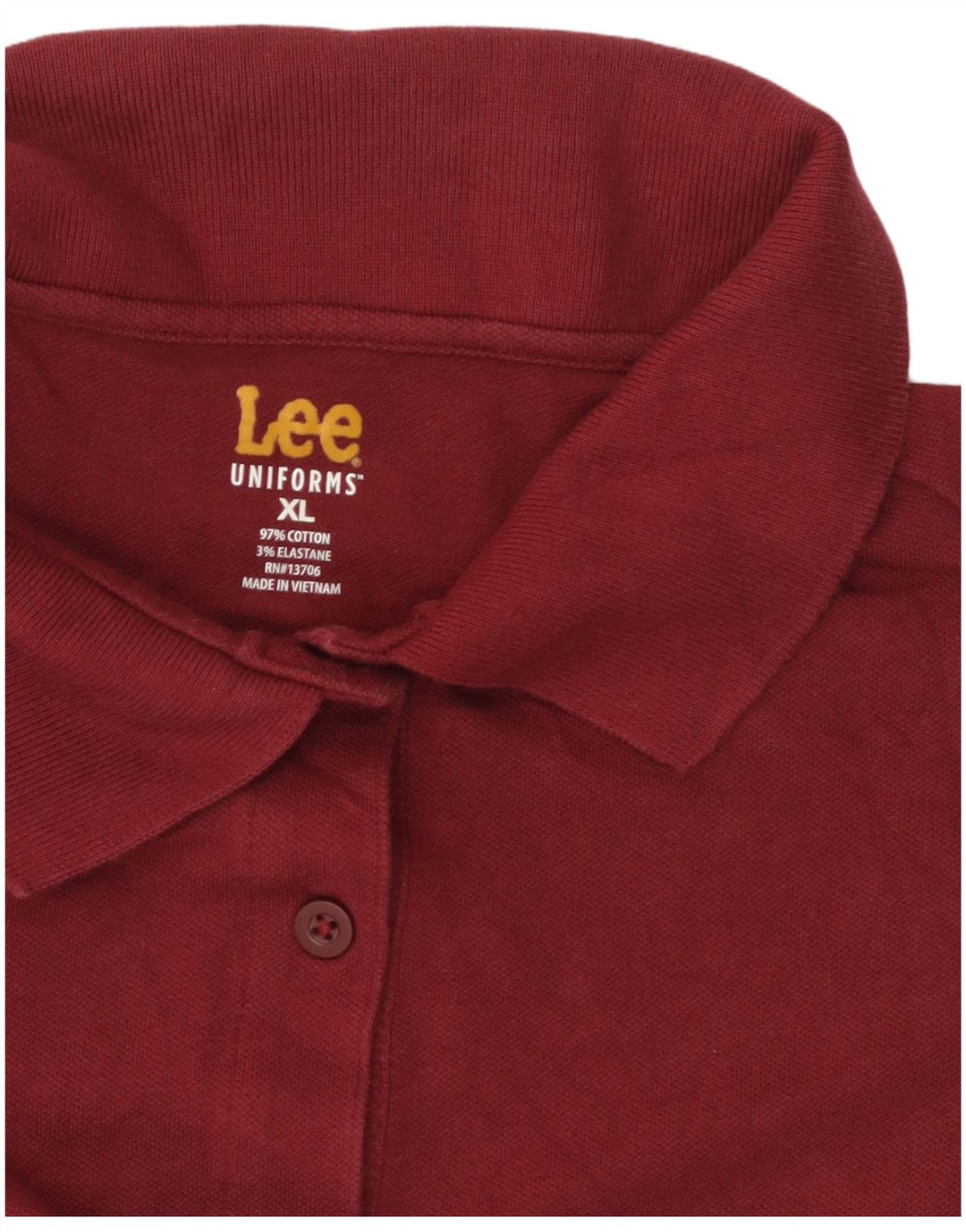 Tricou polo Lee pentru femei UK 18 XL bumbac burgundy