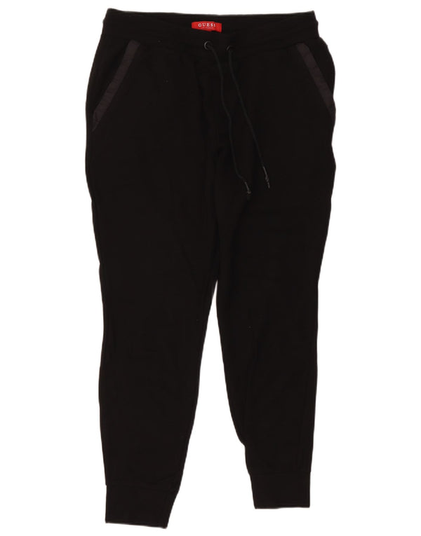 Pantaloni de trening pentru bărbați Guess Joggeri mici, negru, viscoză