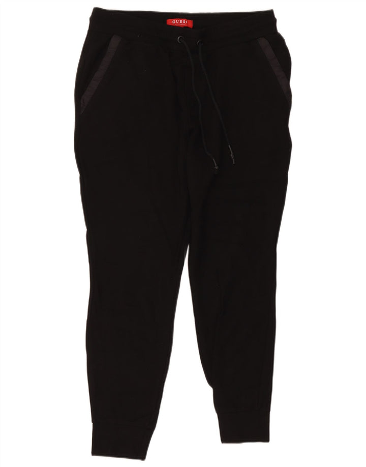 Pantaloni de trening pentru bărbați Guess Joggeri mici, negru, viscoză