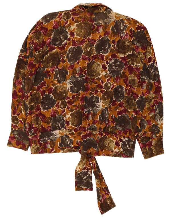 Bluză cămașă vintage pentru femei UK 20 2XL Multicolor Floral