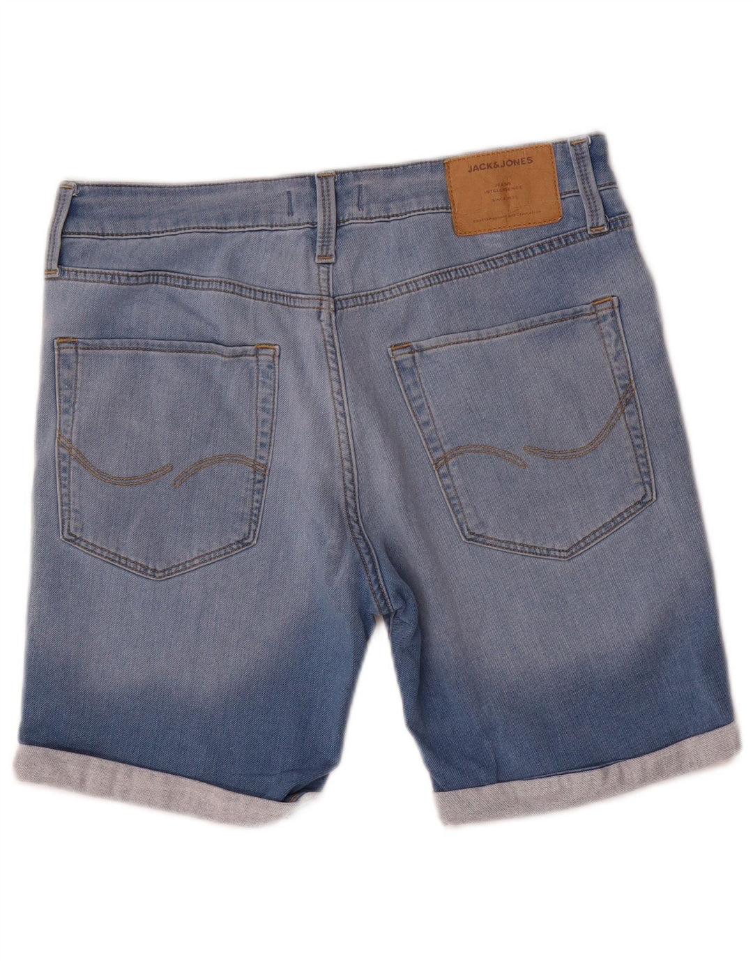 Pantaloni scurți Jack & Jones pentru bărbați din denim învechit, mediu W32, bumbac albastru