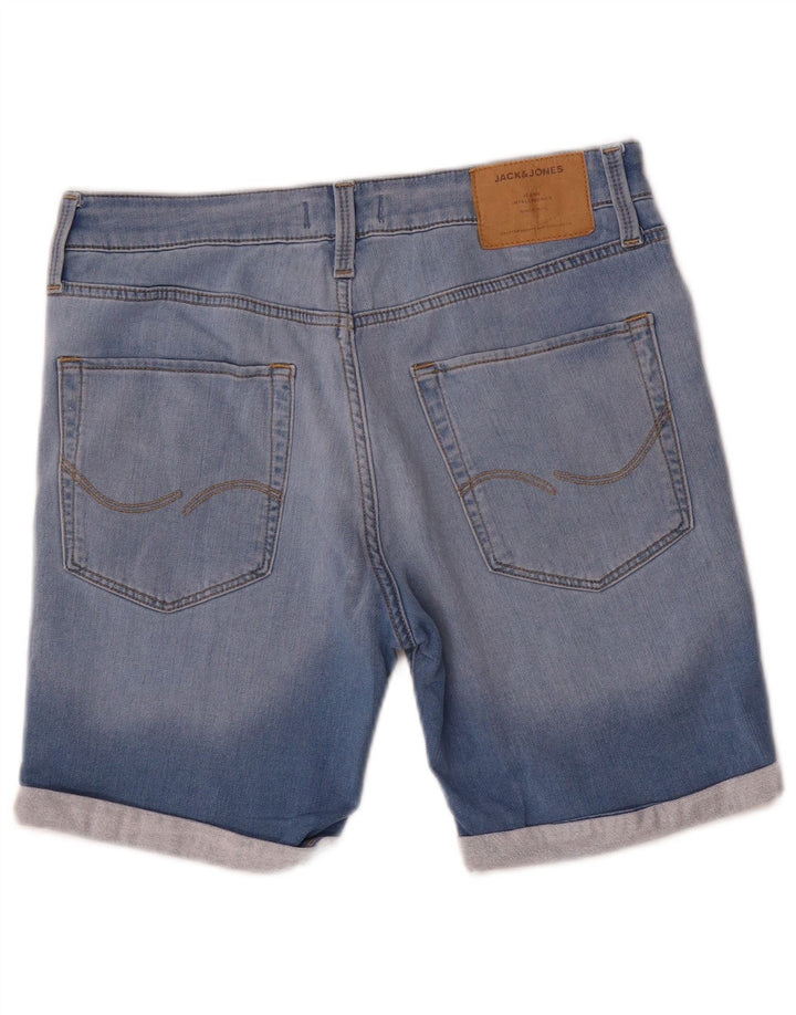 Pantaloni scurți Jack & Jones pentru bărbați din denim învechit, mediu W32, bumbac albastru