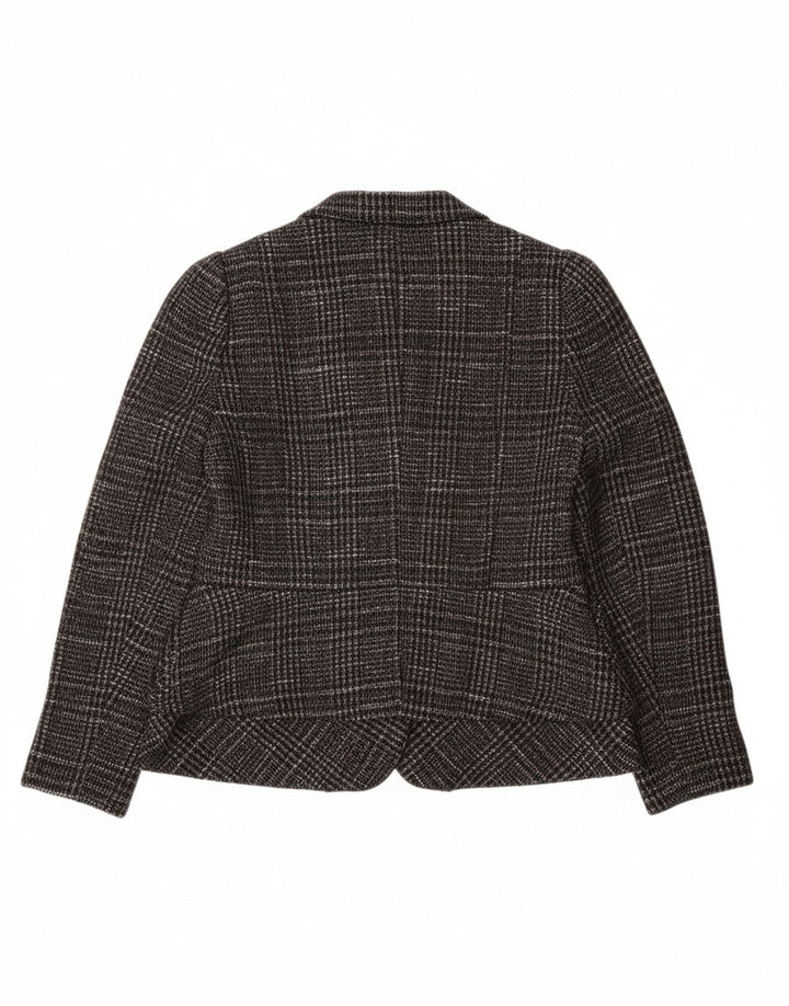 MASSIMO DUTTI Jachetă Blazer pentru Damă EU 42 Mare, Gri din Bumbac Check
