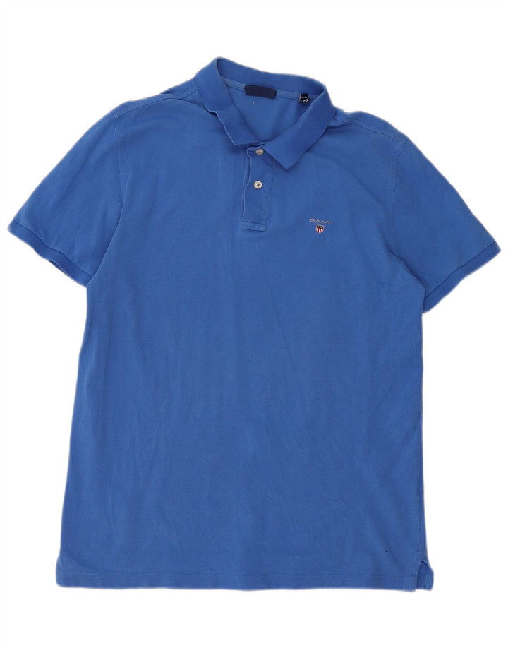 Cămașă polo Gant pentru bărbați, cu formă regulată, mare, albastru, bumbac