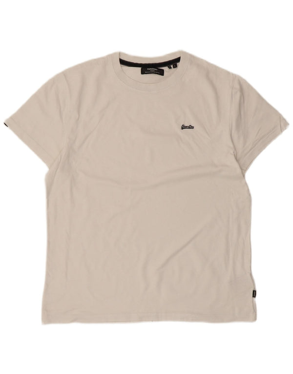 Tricou Superdry pentru bărbați Top mare din bumbac alb