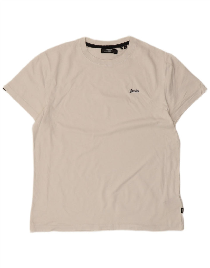 Tricou Superdry pentru bărbați Top mare din bumbac alb