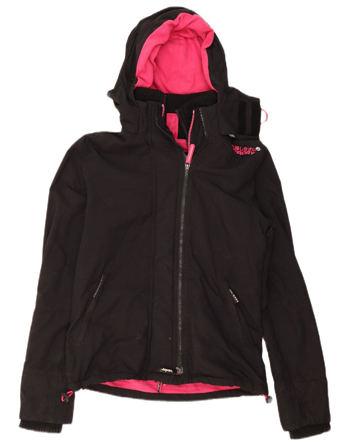 Superdry Windcheater Oversized Windbreaker Jacket pentru femei UK 6 XS Negru