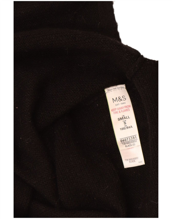 MARKS & SPENCER Womens Boat Neck Jumper Sweater UK 10 Small Black