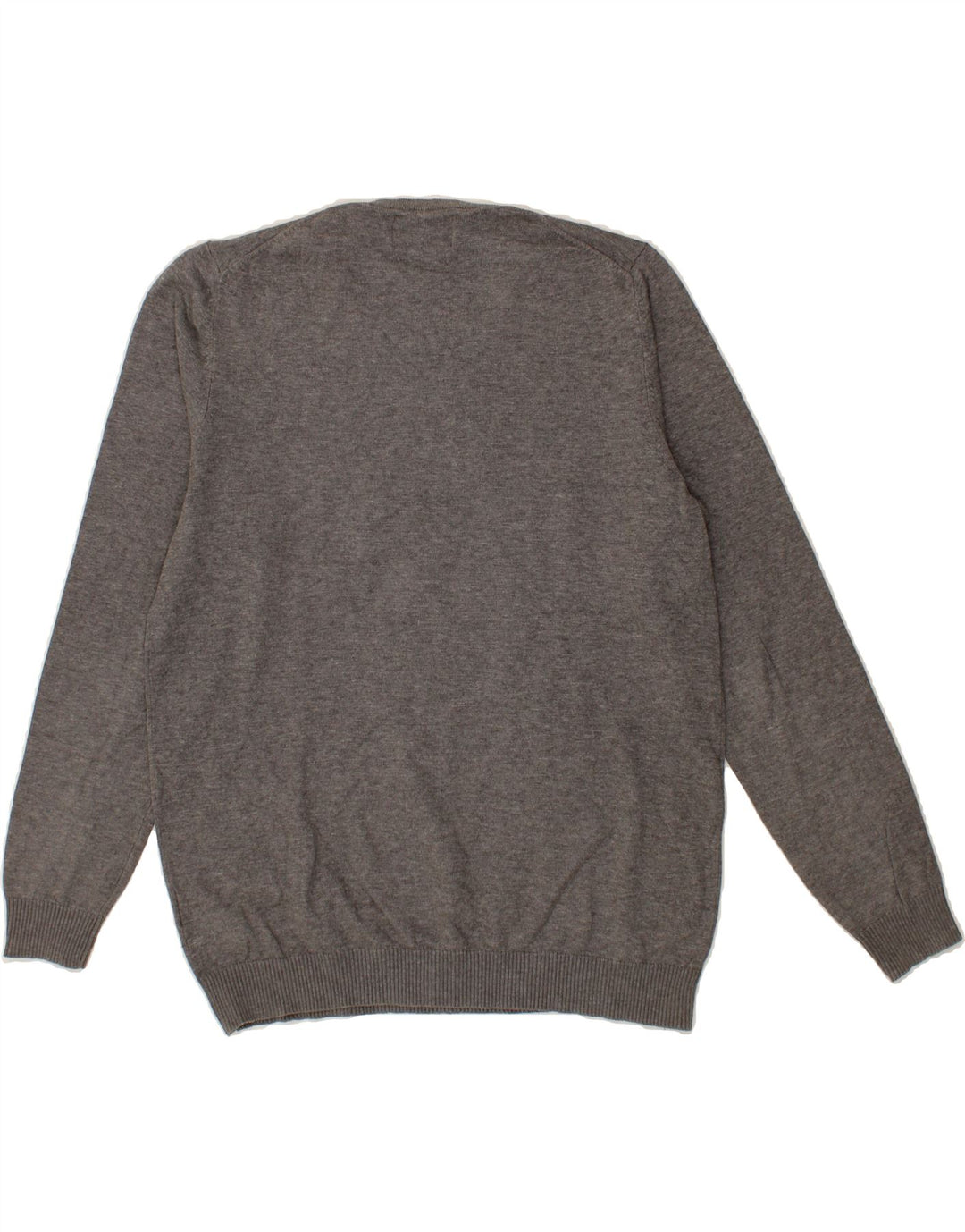 JACK & JONES Mens Crew Neck Jumper Sweater Large Grey Acrylic Vintage Jack & Jones and Second-Hand Jack & Jones from Messina Hembry 