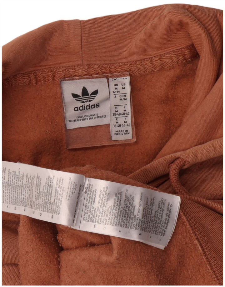 Pulover Adidas pentru femeie cu glugă, UK 12/14, bumbac maro mediu
