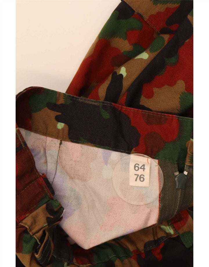 Pantaloni cargo drepți vintage pentru bărbați W46 L31 Camuflaj multicolor