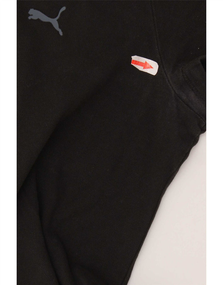 Tricou polo Puma pentru femei UK 14, mare, negru, bumbac
