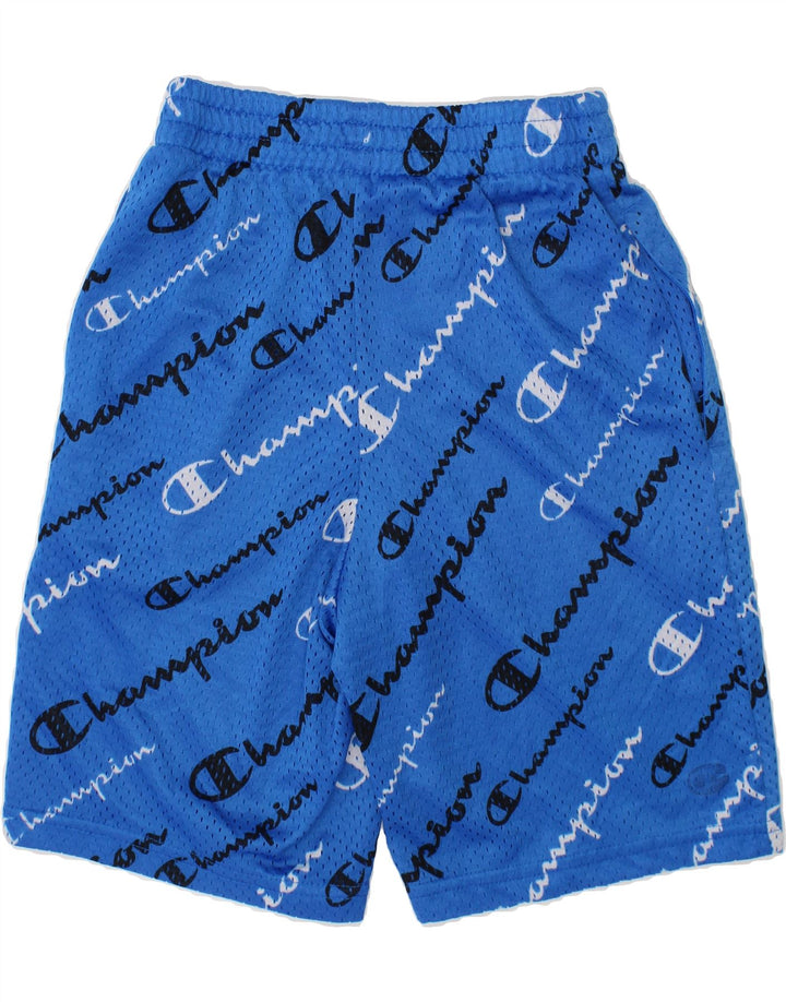 CHAMPION Boys Graphic Sport Shorts 9-10 Years Medium  Blue Polyester Vintage Champion and Second-Hand Champion from Messina Hembry 