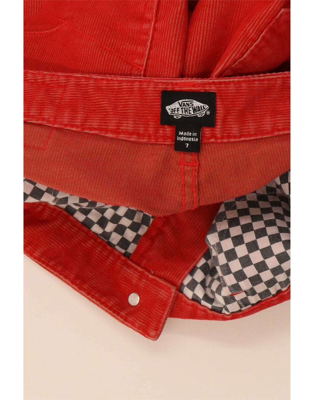 Pantaloni skinny din velur pentru femei Vans US 7 Medium W32 L33 Poliester roșu