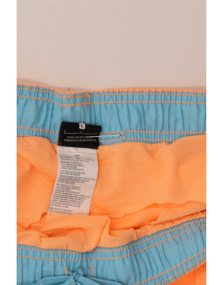 Pantaloni scurți sport Nike pentru bărbați, poliester portocaliu mare
