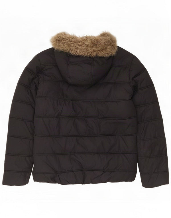 Jack & Jones Jachetă căptușită cu glugă pentru bărbați UK 38 Medium Black Nylon