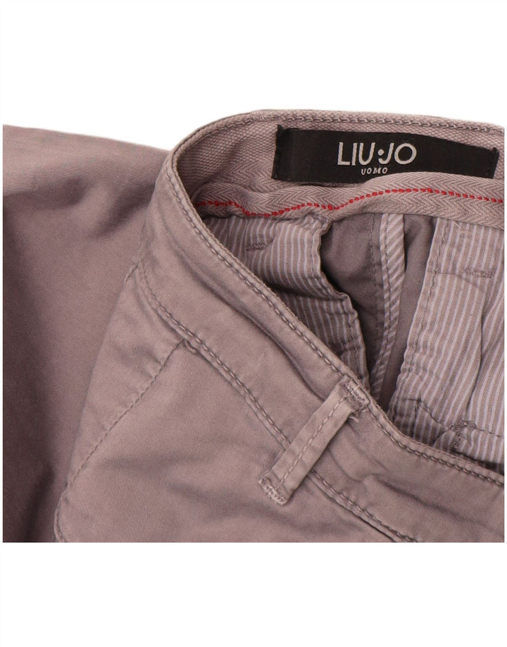 Pantaloni chino subțiri pentru bărbați Liu Jo IT 46 Small L30 L32 bumbac gri