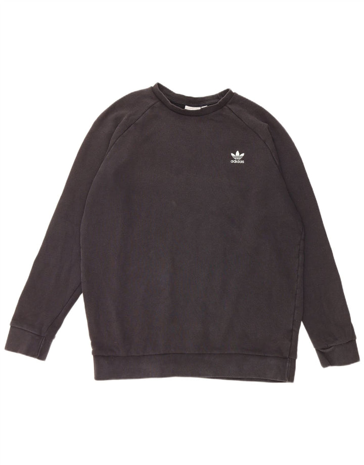 Hanorac pentru bărbați Adidas Jumper mare, negru, bumbac