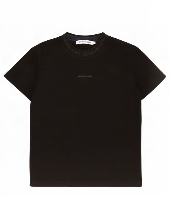 Tricou Calvin Klein Crop pentru femei Top UK 10 Bumbac negru mic