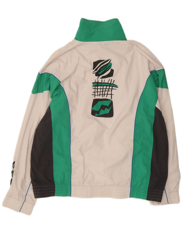 Jachetă de trening grafică pentru bărbați Lotto, XL, alb, bloc de culoare