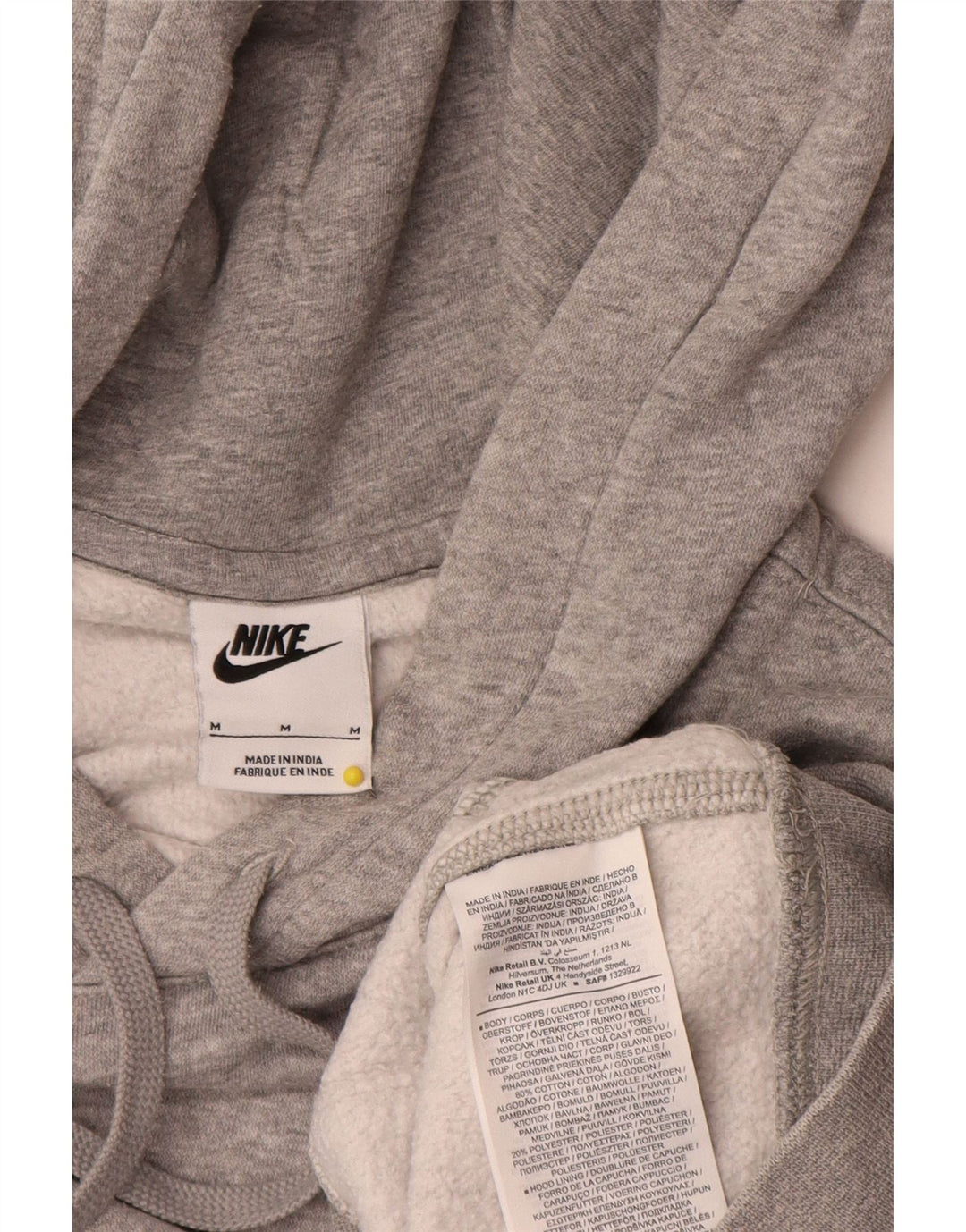 Pulover Nike pentru bărbați, bumbac cu pete, gri mediu