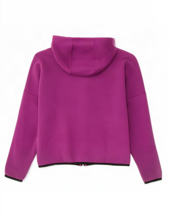 Pulover Puma pentru femei, supradimensionat, cu fermoar, bumbac, mov, 10 UK