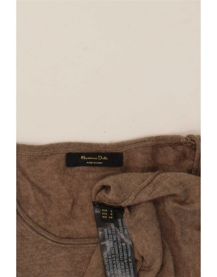 Pulover Massimo Dutti pentru damă, cu gâtul turn, pulover UK 10 mic maro