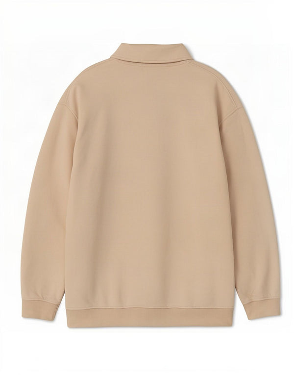Pulover pentru femei Zara, cu gât polo, UK 14 Bej mediu