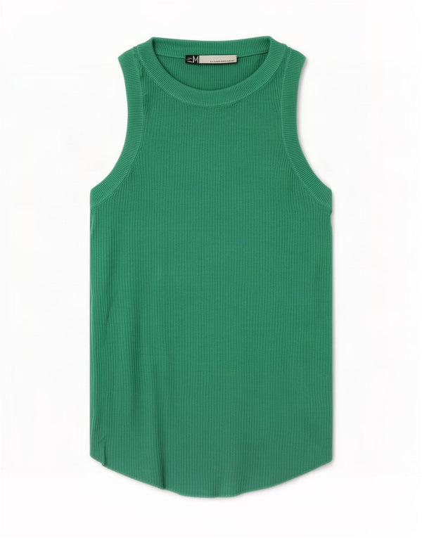 Vest Vest Top Femei Zara UK 12 Medium Green Viscose