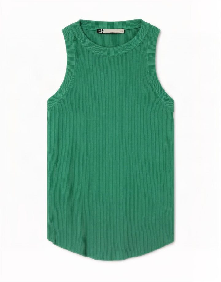 Vest Vest Top Femei Zara UK 12 Medium Green Viscose