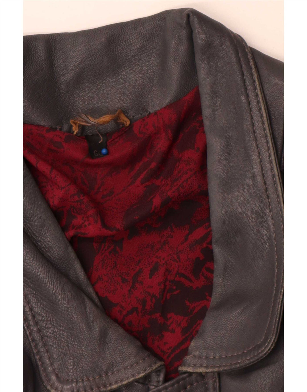 Geaca de piele vintage pentru barbati IT 60 4XL gri