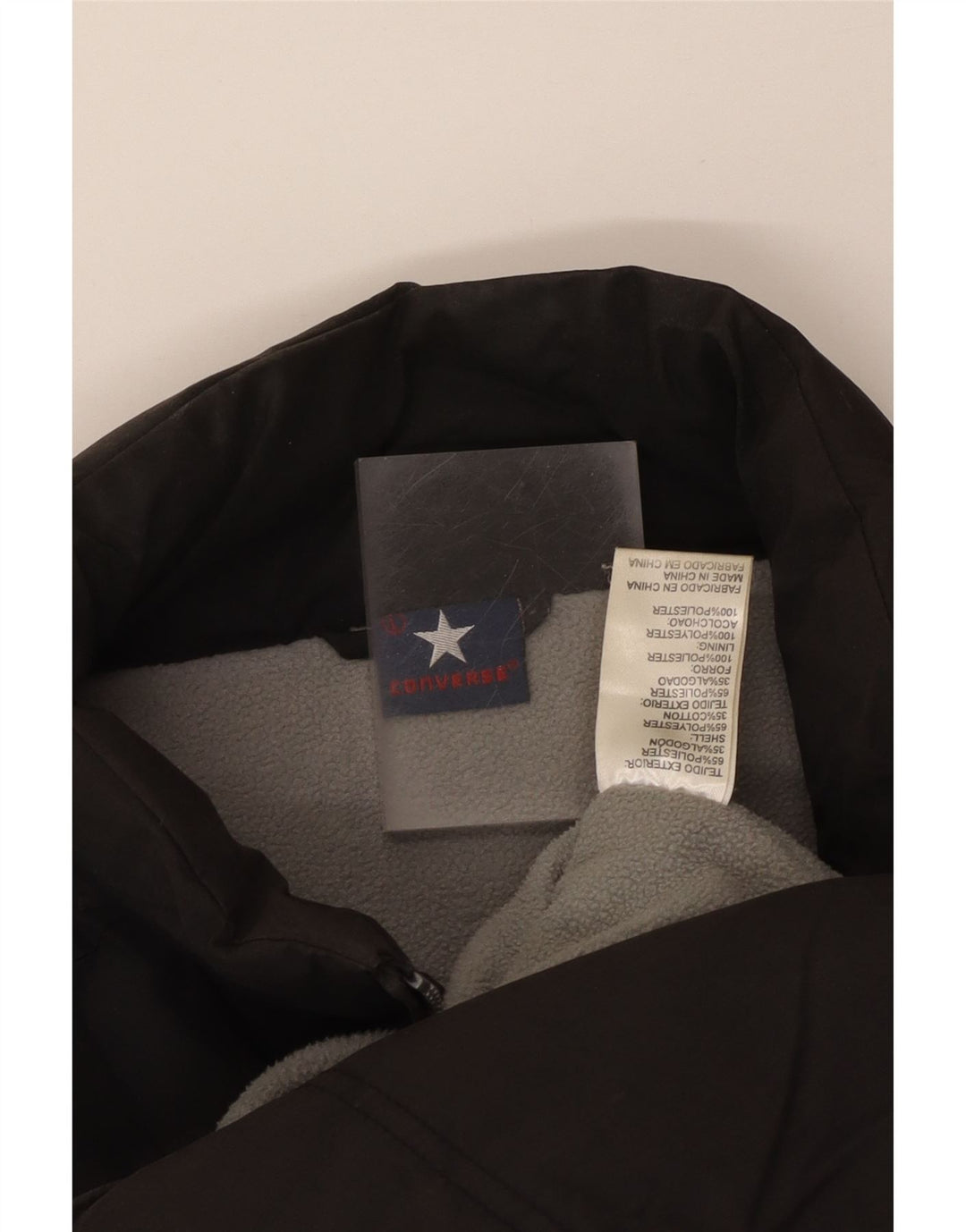 Gilet grafic căptușit pentru bărbați Converse UK 40, mare, albastru, poliester