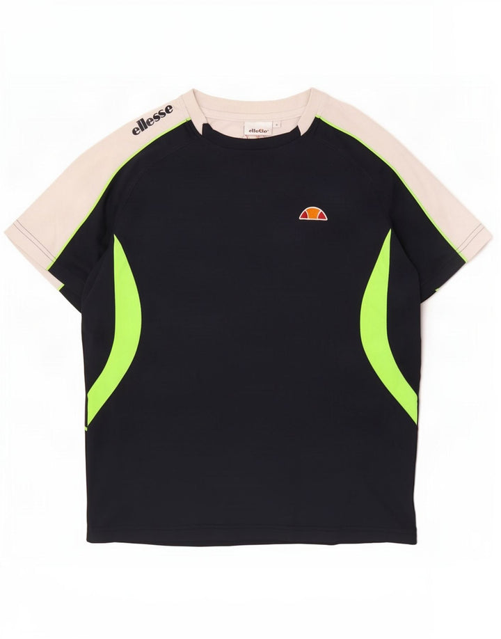Tricou cu grafică pentru bărbați Ellesse Top mic, bleumarin, poliester color bloc