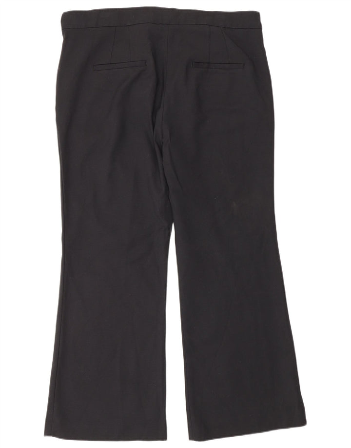 Pantaloni chino Bootcut pentru femei Zara IT 42 Large W32 L26 Negru