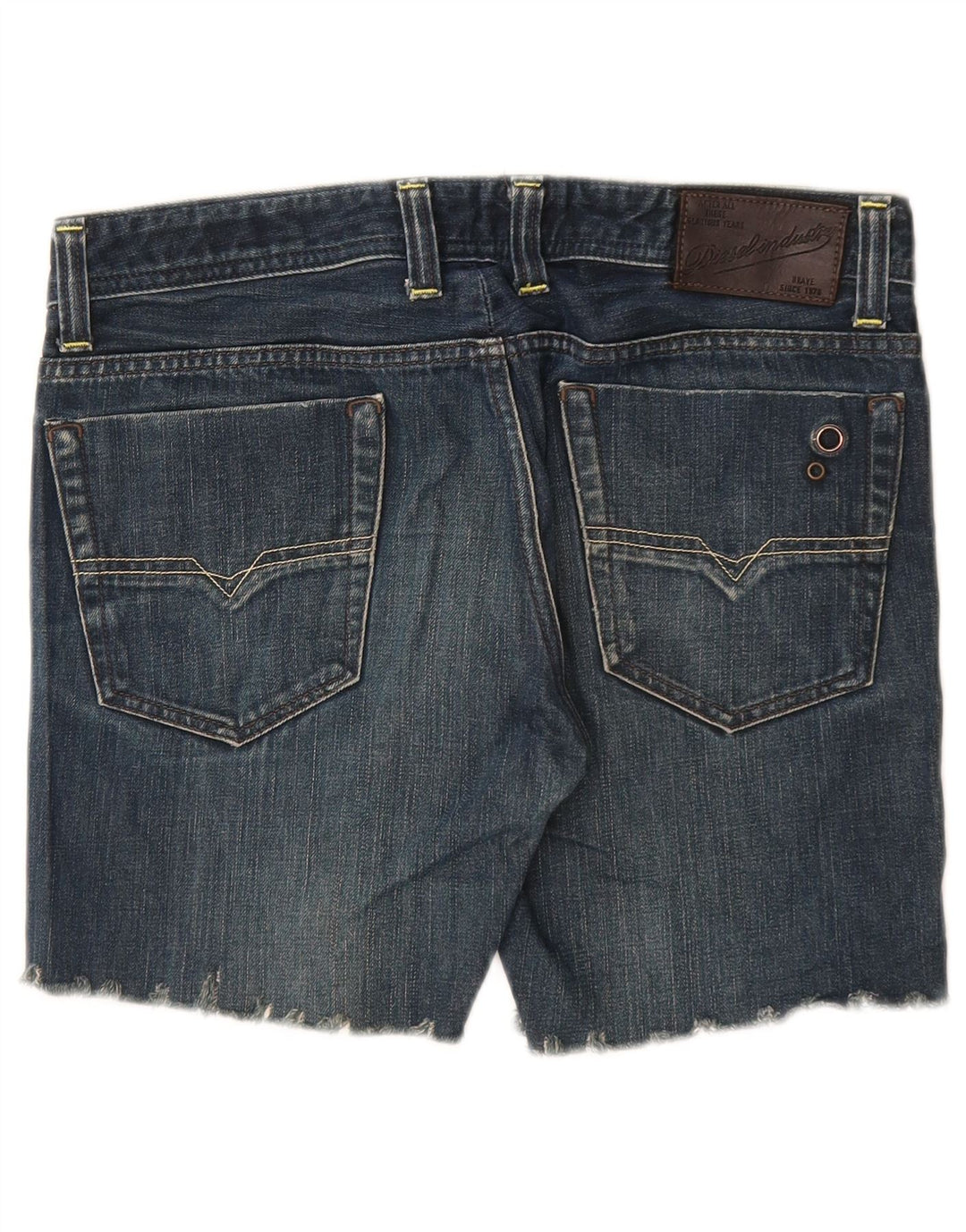 DIESEL Pantaloni scurți din denim învechit pentru femei Viker Back W30, bumbac albastru mediu