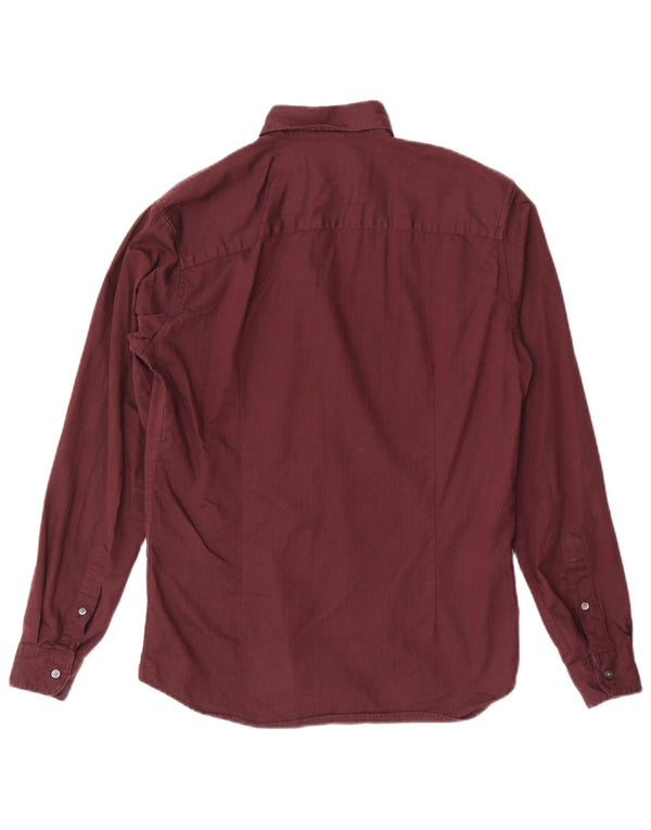 Cămașă pentru bărbați Jack & Jones Slim Fit XS Maroon Cotton