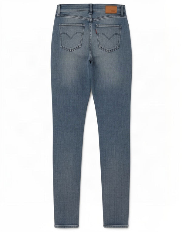 Blugi skinny Levi's pentru femei cu talie înaltă L24 L32 bumbac albastru