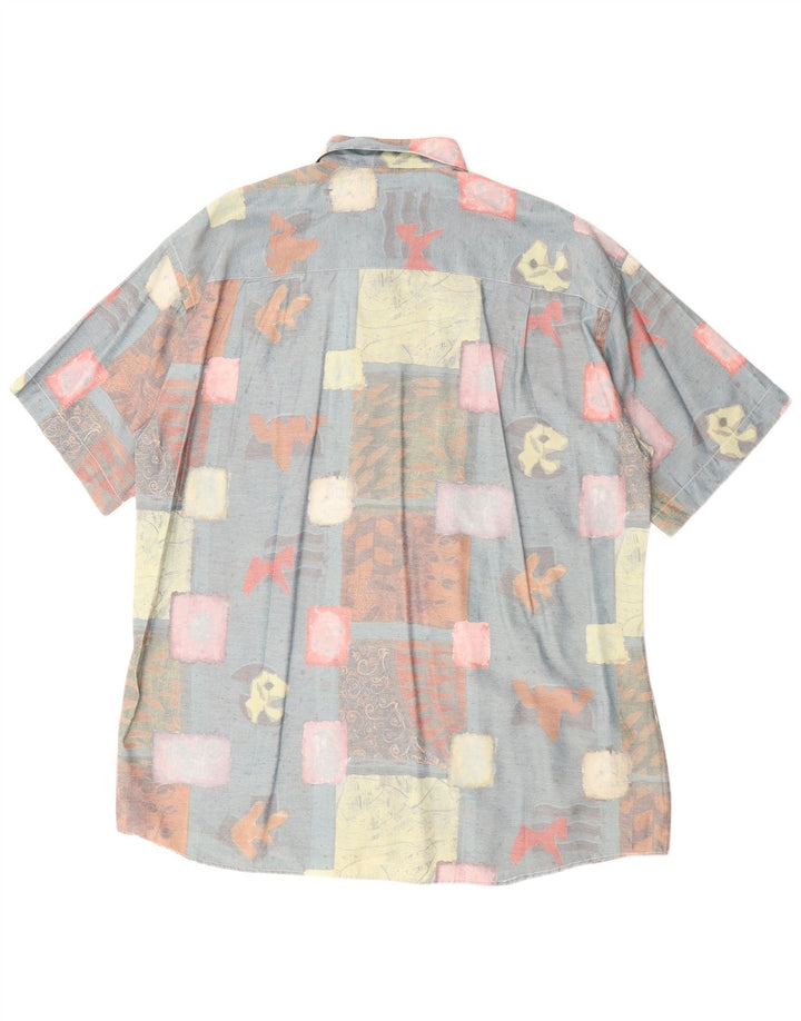 Cămașă cu mânecă scurtă pentru bărbați Canda Mărimea 41/42 16 1/2 mare albastru mozaic