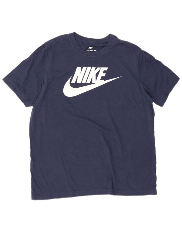 Tricou grafic Nike pentru bărbați Top mare din bumbac bleumarin