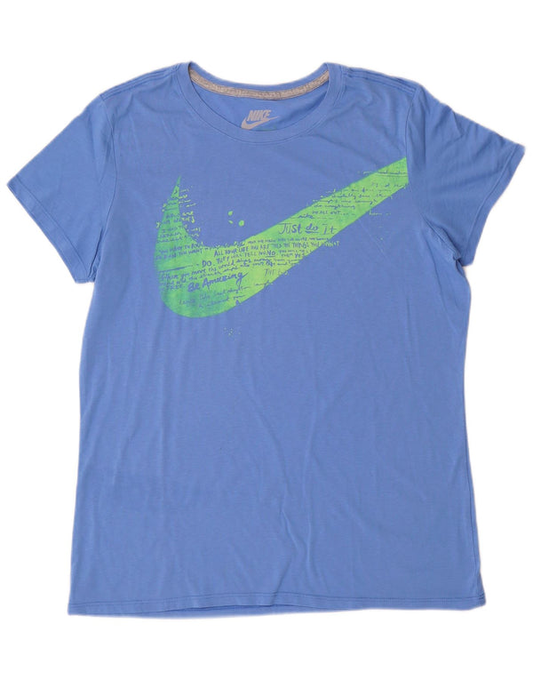 Tricou grafic pentru femei Nike Slim Fit Top UK 18 XL Albastru