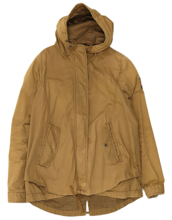 Jachetă parka cu glugă Superdry pentru femei UK 14, bumbac kaki mediu