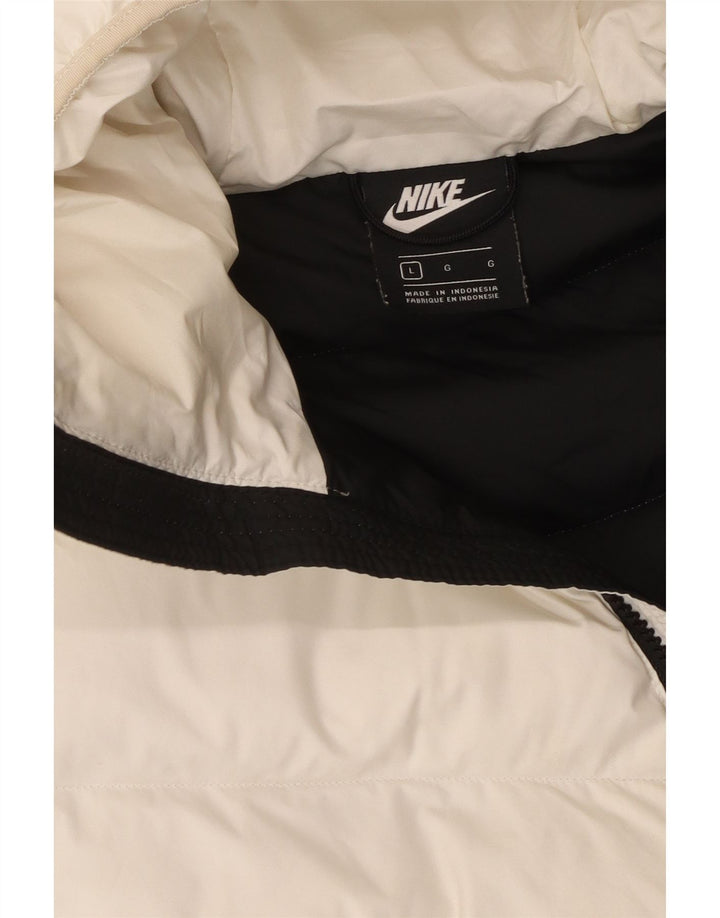 Jachetă căptușită cu glugă pentru bărbați Nike UK 40, mare, negru, colorblock