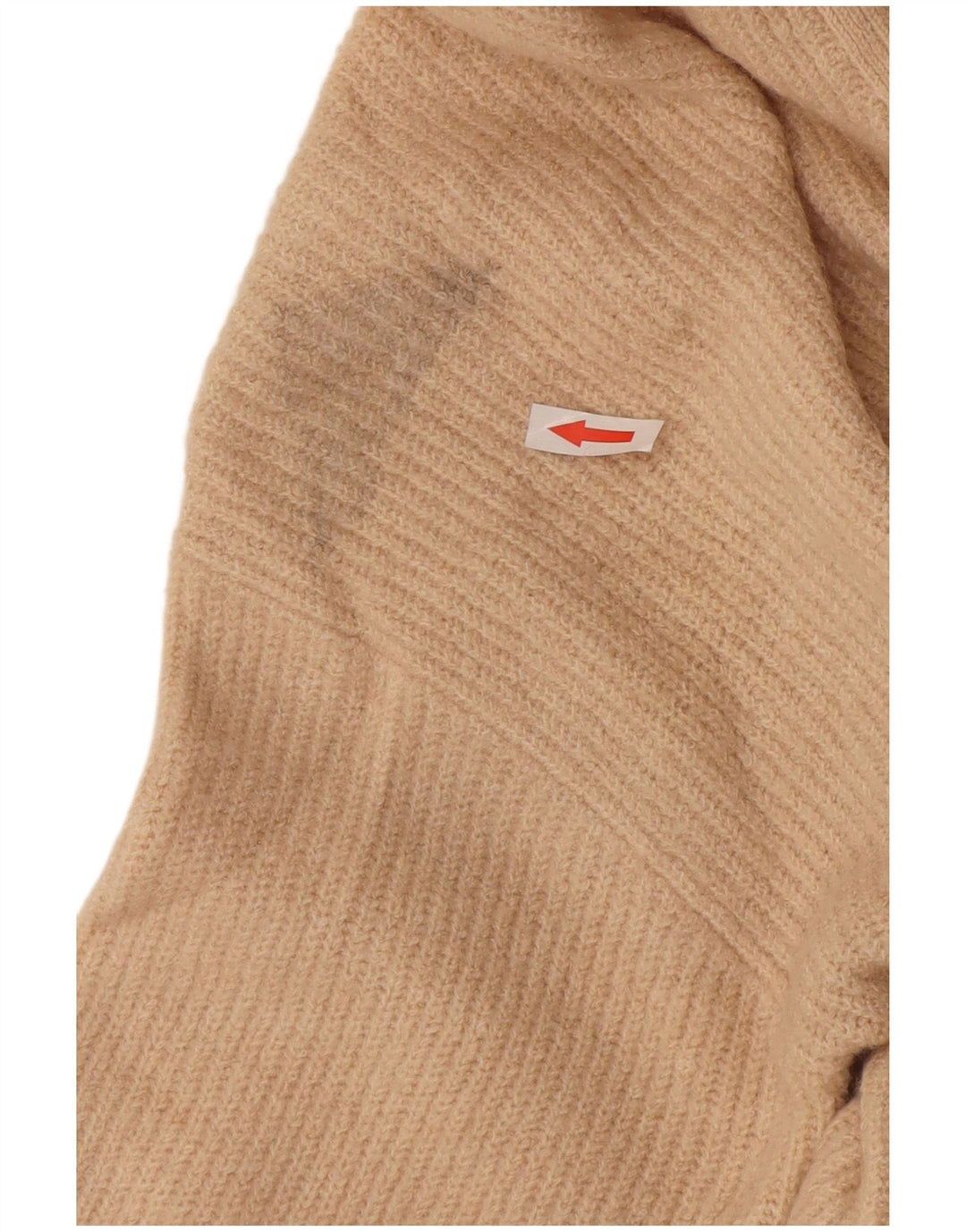 Jack Wills Pulover cardigan cu paragate supradimensionat pentru femei UK 10 Mic Bej