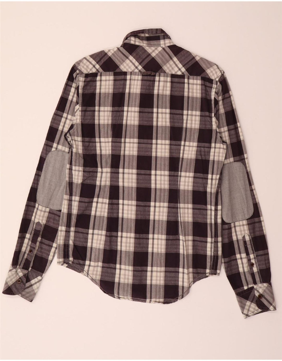 ZARA Mens Shirt Small Grey Check Cotton Vintage Zara and Second-Hand Zara from Messina Hembry 