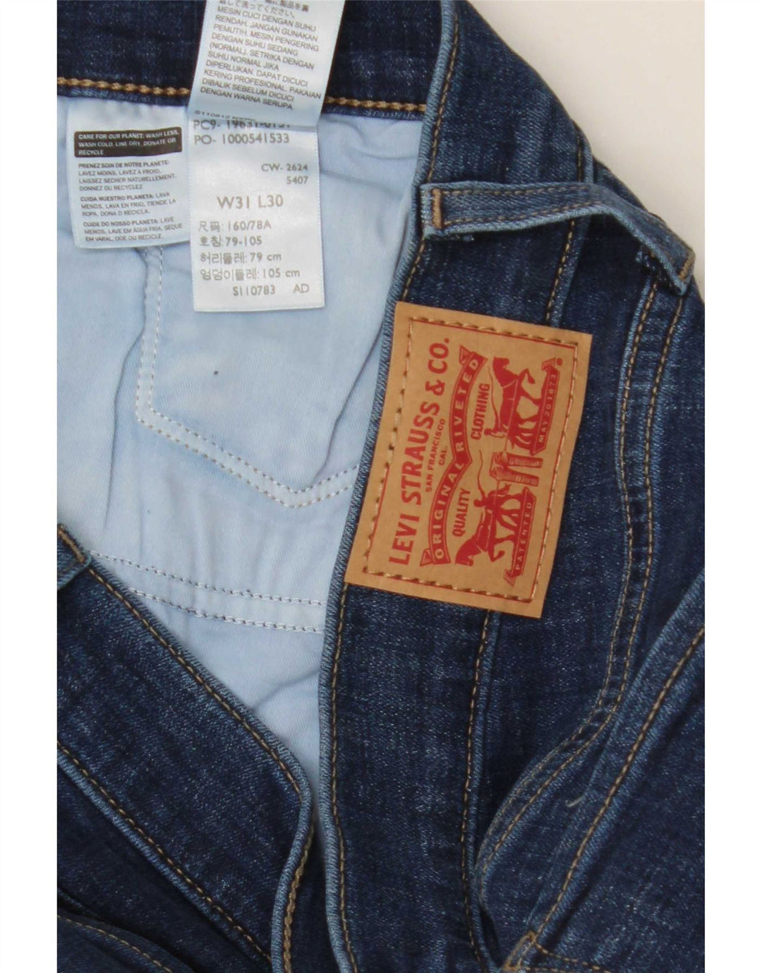 Blugi drepți modelați 314 pentru femei Levi's L31 L30 Bumbac albastru
