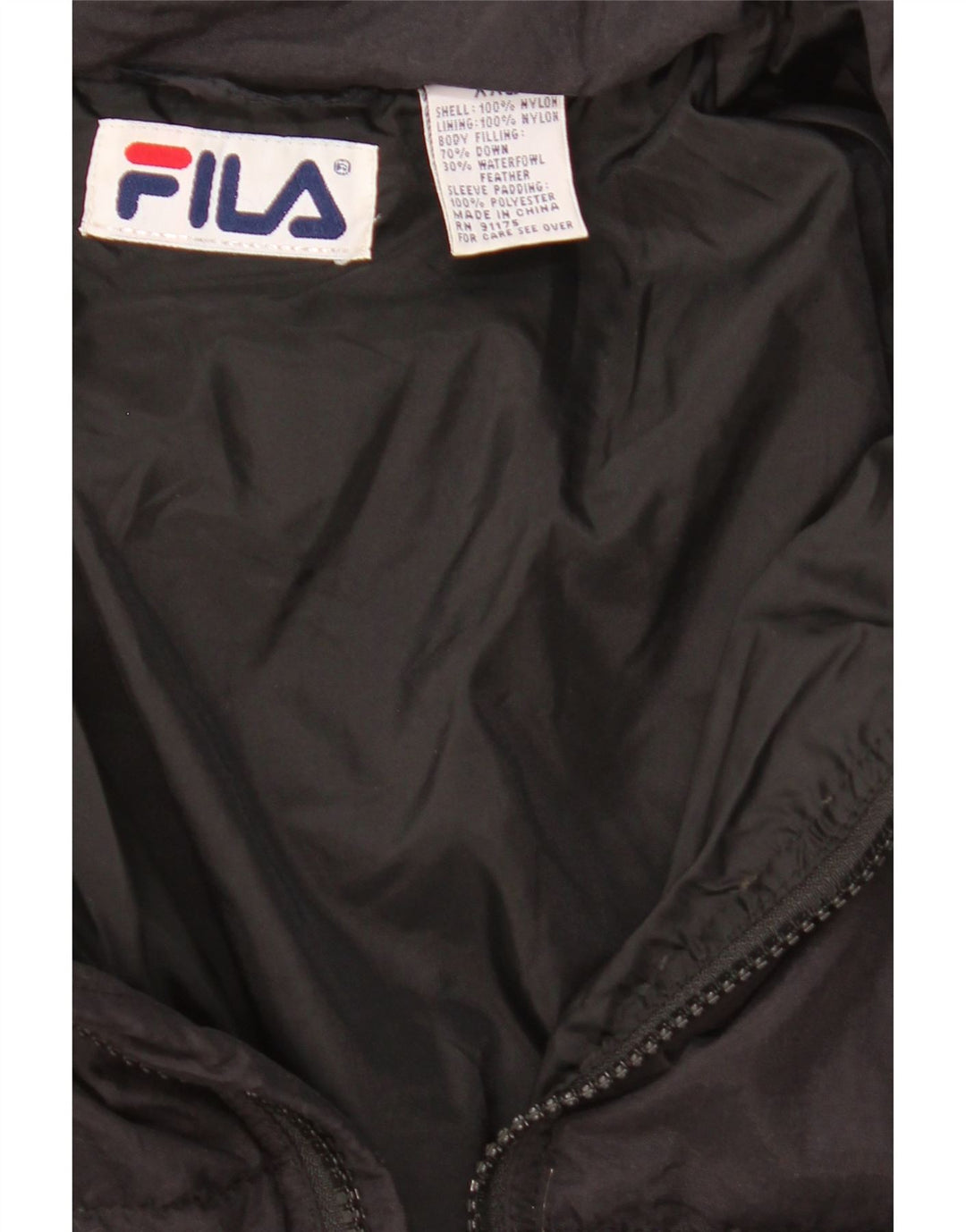 Jachetă căptușită pentru bărbați Fila UK 44 2XL Nylon negru
