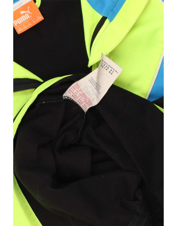 Jachetă de trening Puma pentru băieți 15-16 ani, negru, poliester color bloc