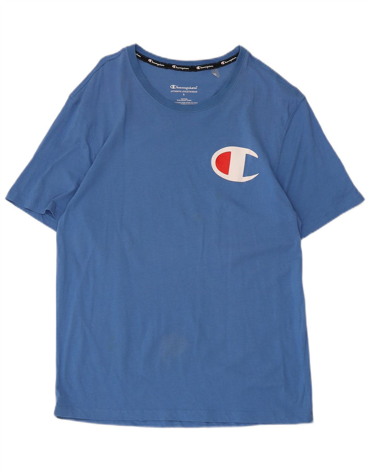 Tricou grafic pentru bărbați Champion Top mic, albastru, bumbac
